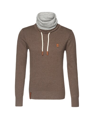 Naketano Strickpullover Feuerkralle VI dunkelbraun