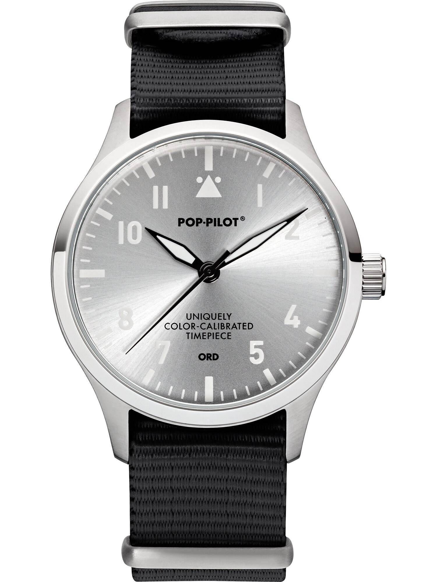 POP PILOT Uhr ''''ORD'''' schwarz / silber / weiß