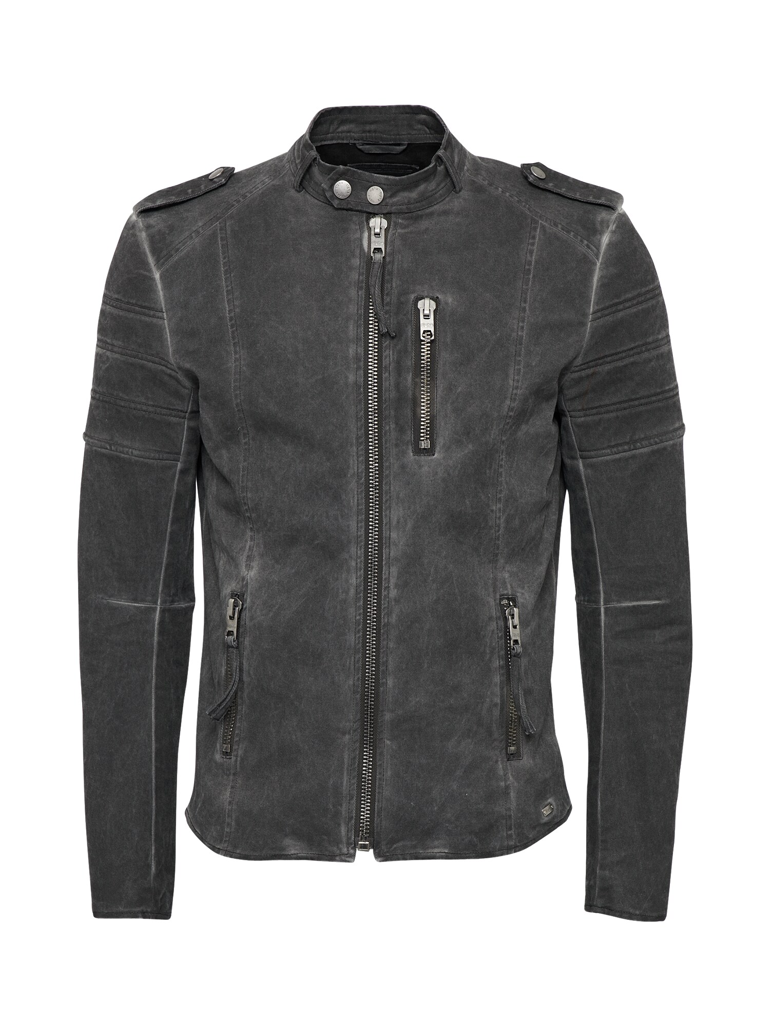 Tigha Bikerjacke Todd dunkelgrau