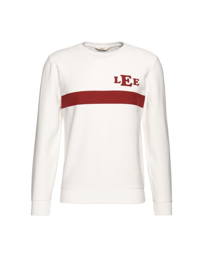 Lee Sweatshirt in Inside-Out-Look weinrot / weiß