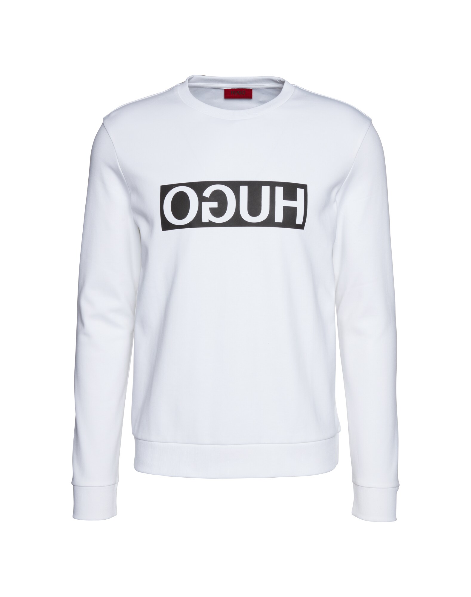 HUGO Sweatshirt mit Icon-Print Dicago schwarz / weiß