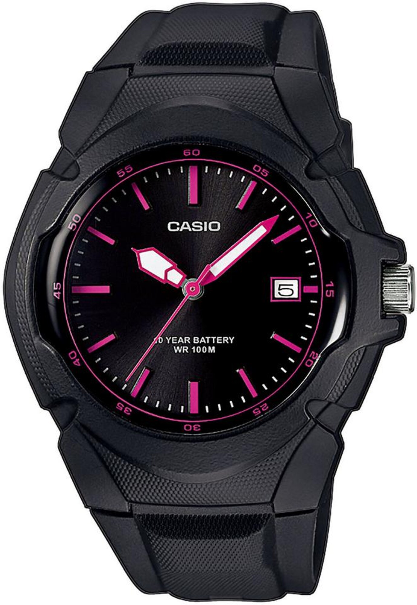 CASIO Quarzuhr ''''LX-610-1A2VEF'''' pink / schwarz