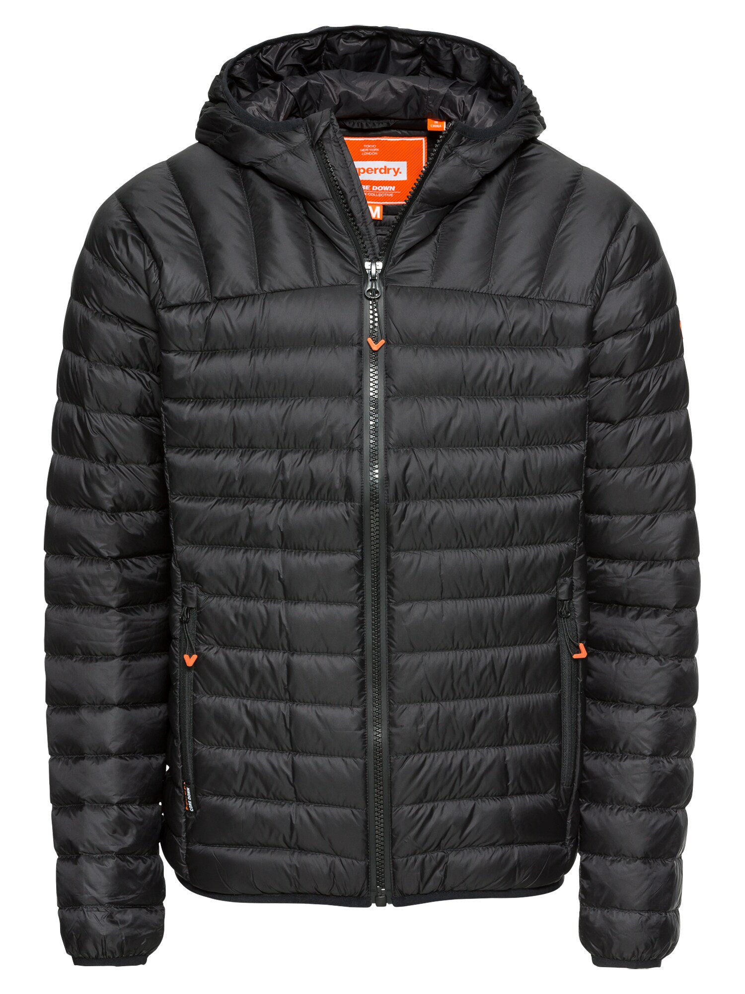 Superdry Steppjacke CORE DOWN HOODED JACKET schwarz