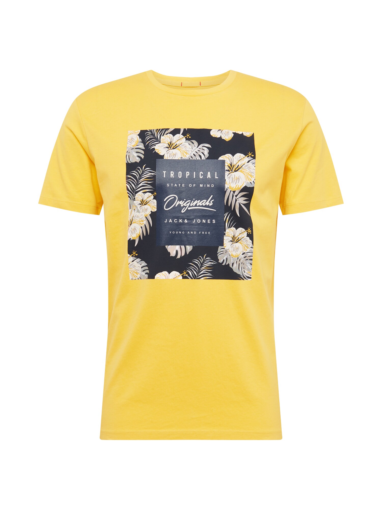 JACK & JONES Shirt gelb / schwarz