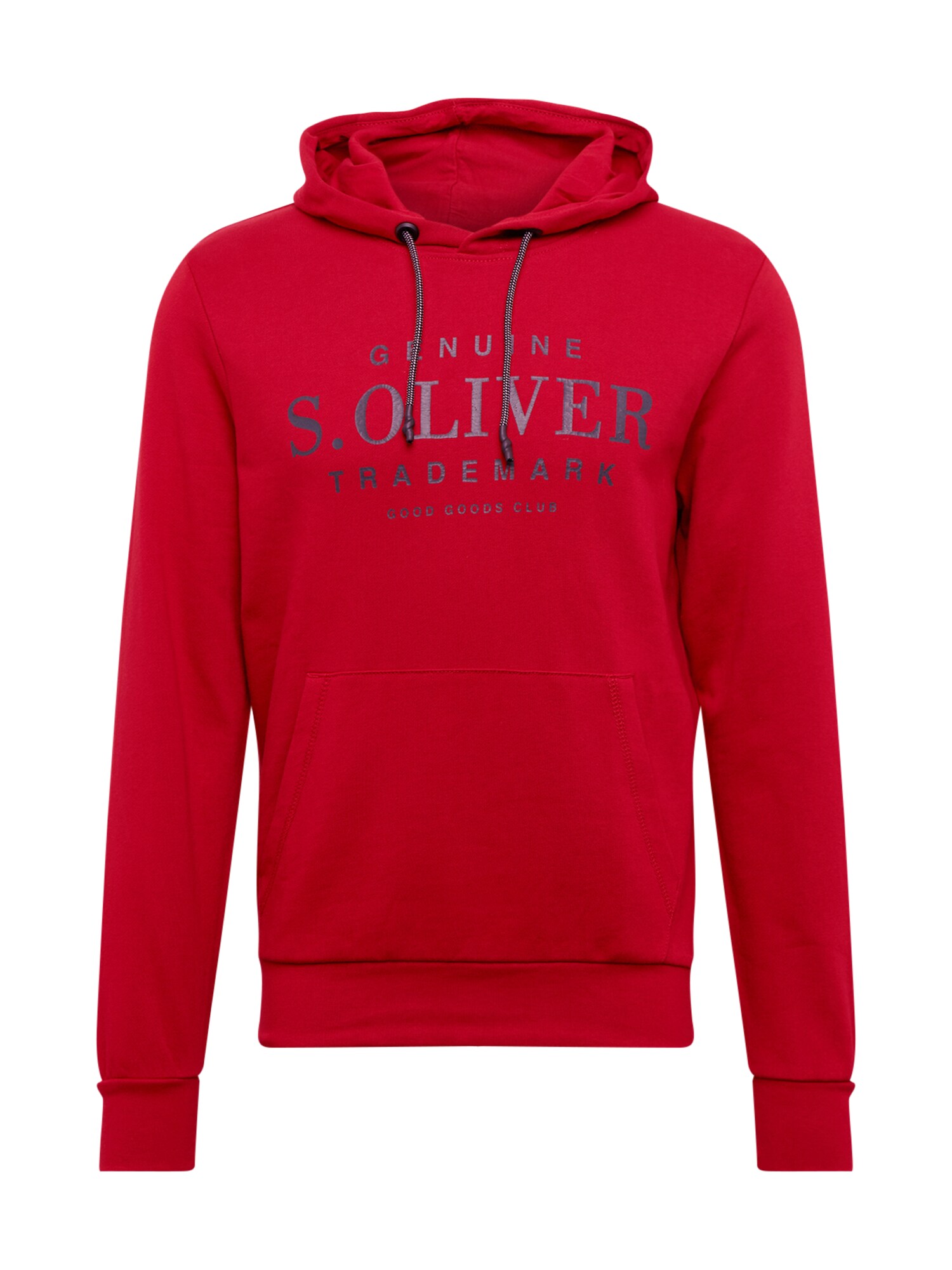 S.Oliver Hoodie dunkelgrau / rot