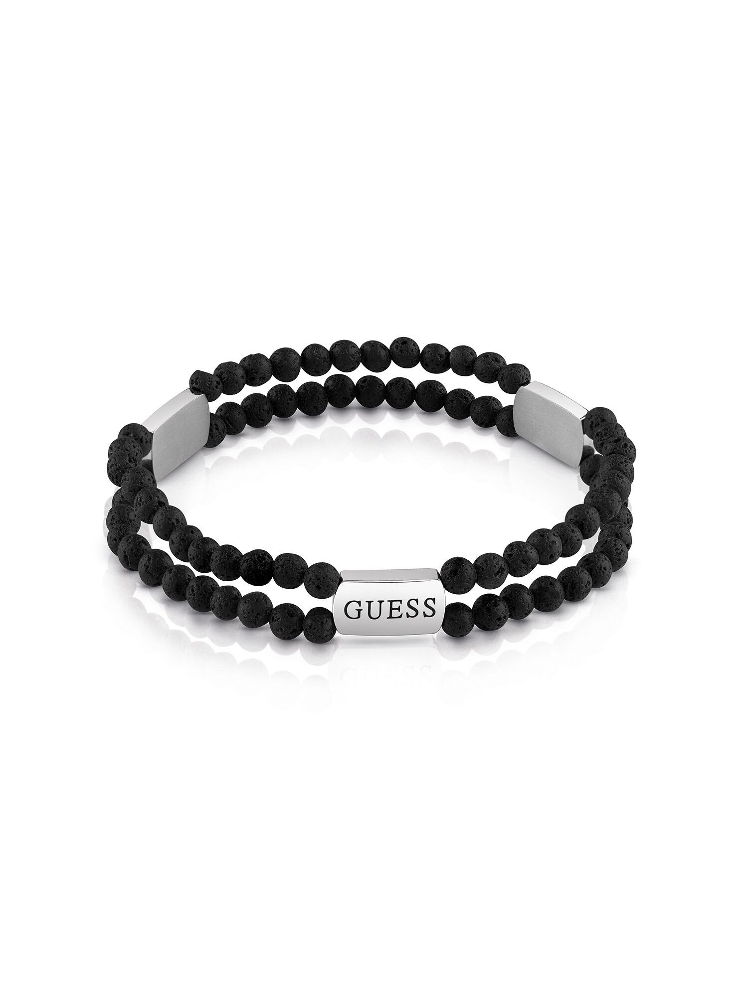 GUESS Armband schwarz / silber