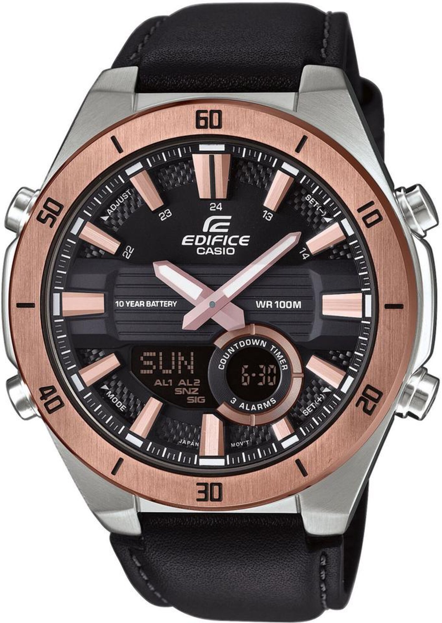 CASIO Edifice Chronograph ''''ERA-110GL-1AVEF'''' rosegold / schwarz / silber