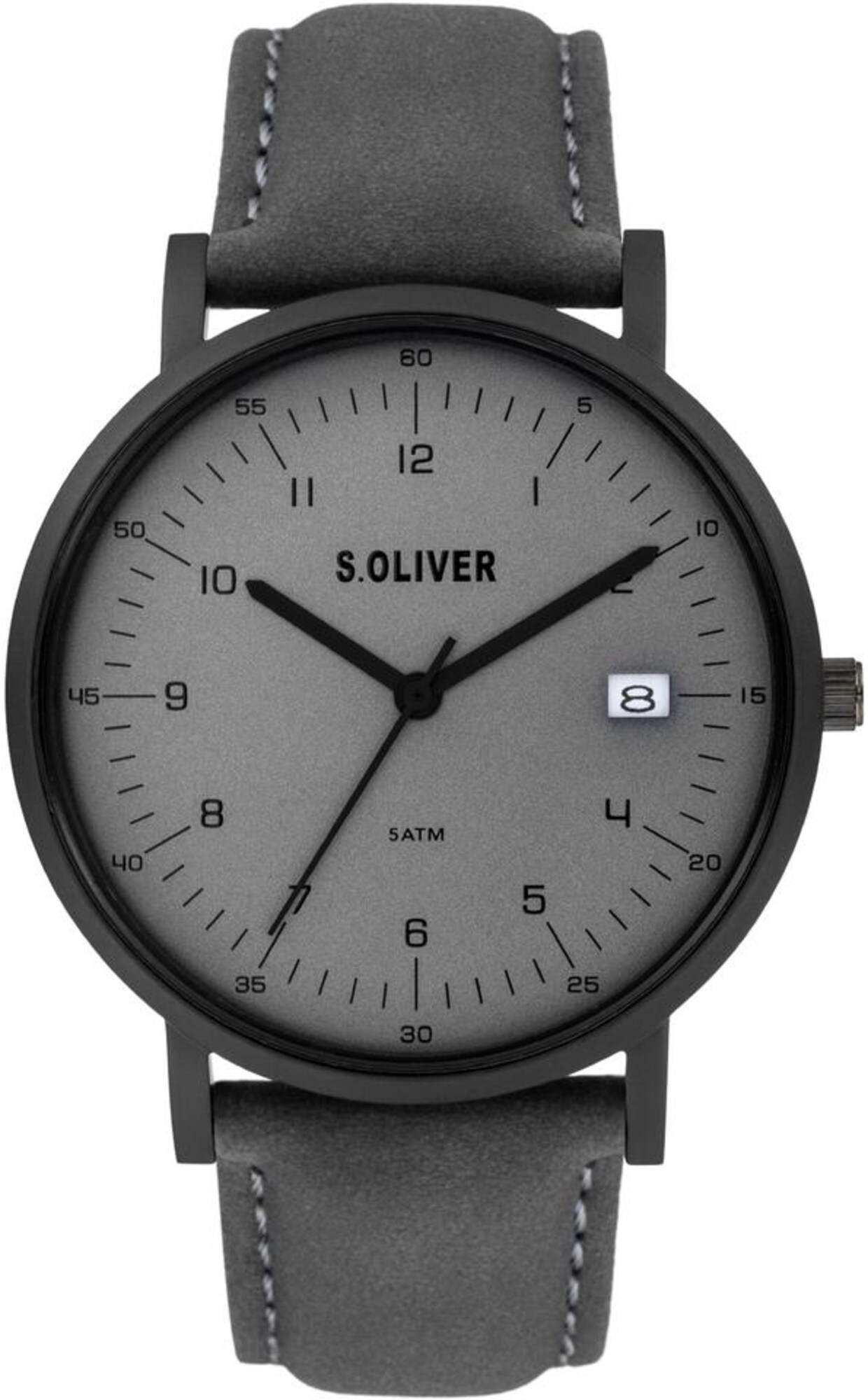 S.Oliver Quarzuhr ''''SO-3995-LQ'''' grau / weiß