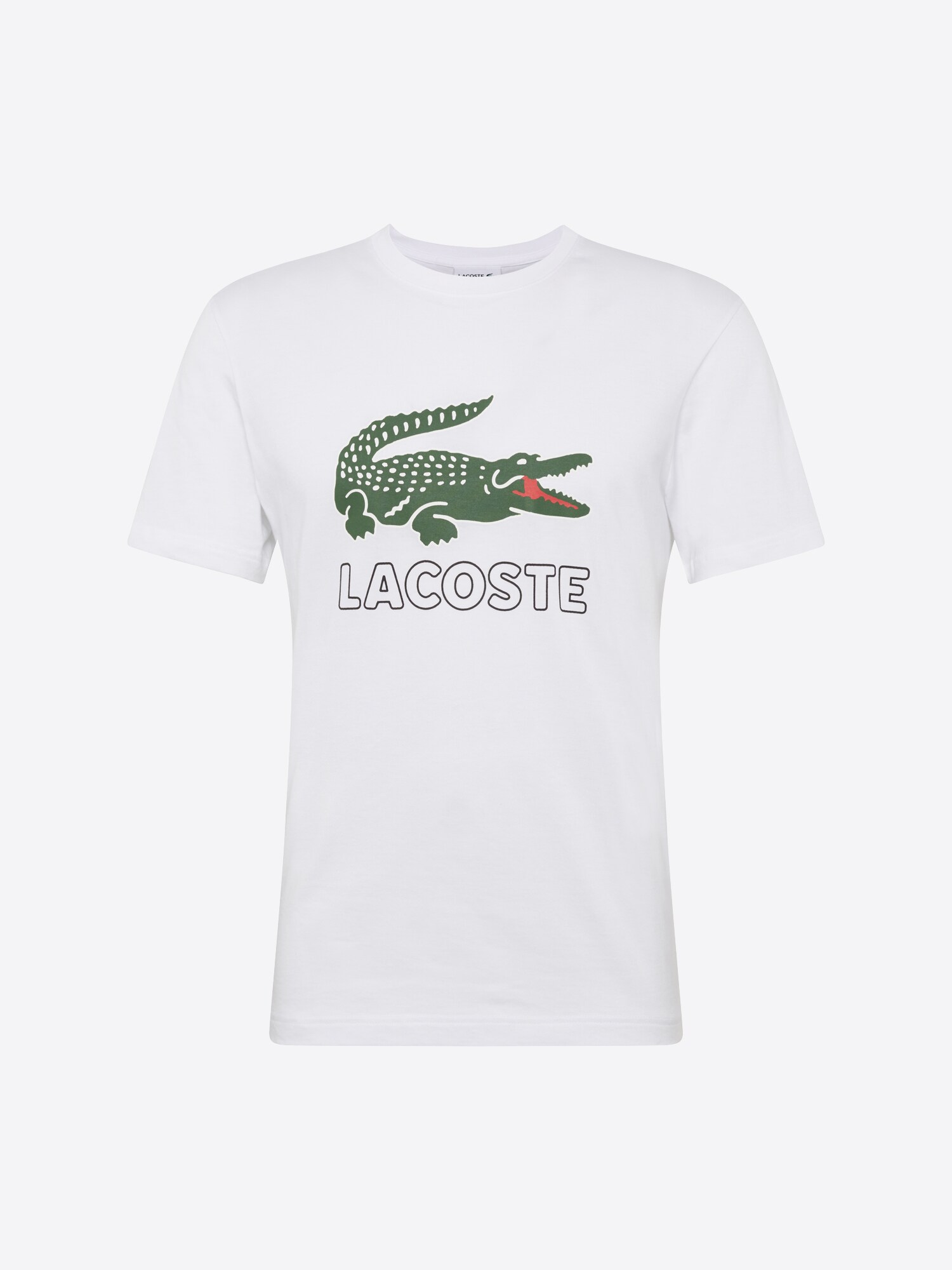 LACOSTE Shirt weiß / grün
