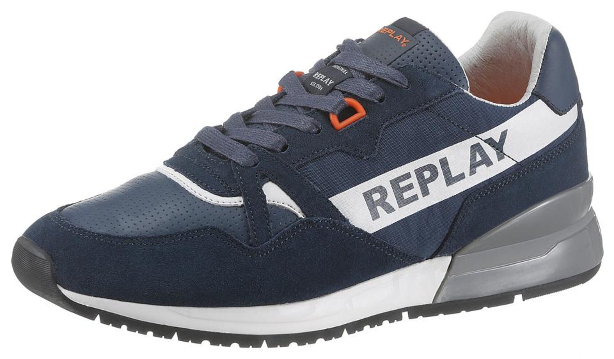 REPLAY Sneaker navy / weiß