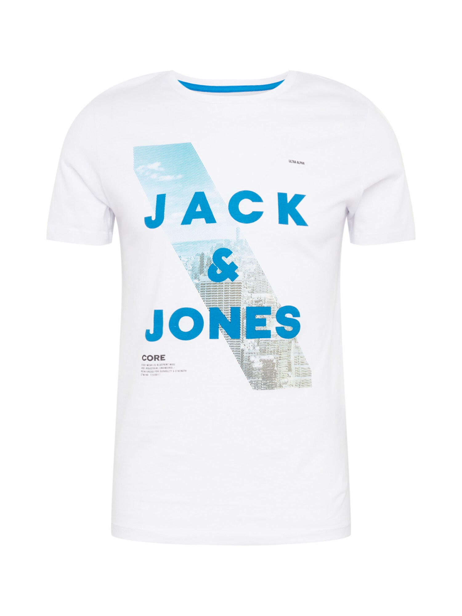 JACK & JONES T-Shirt ''''OJEEP'''' blau / grau / weiß