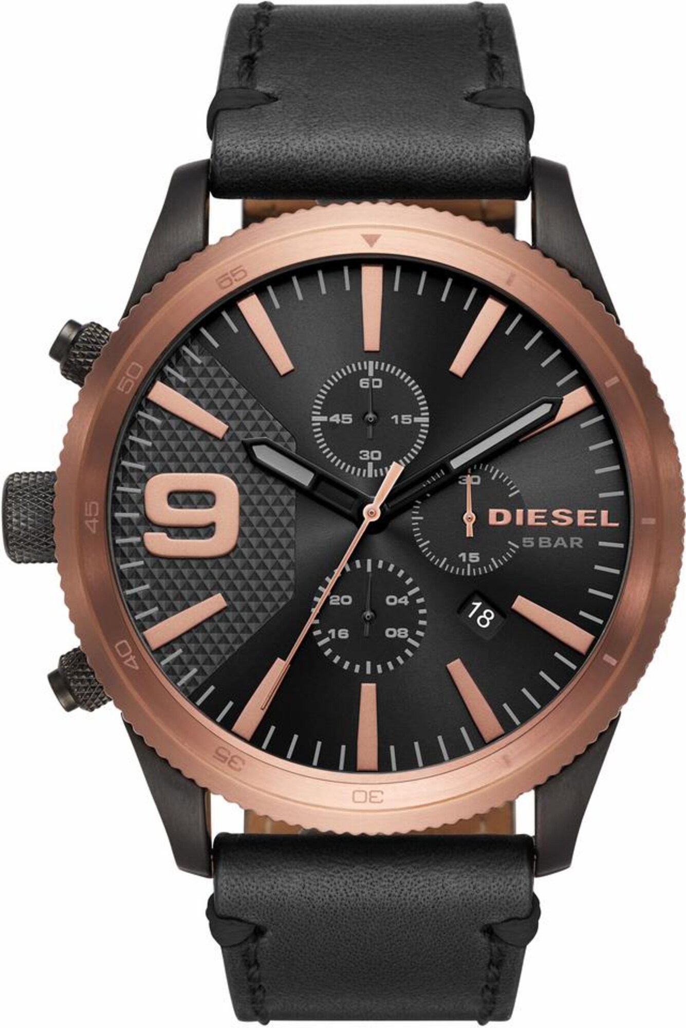 DIESEL Chronograph RASP, DZ4445 kupfer / schwarz