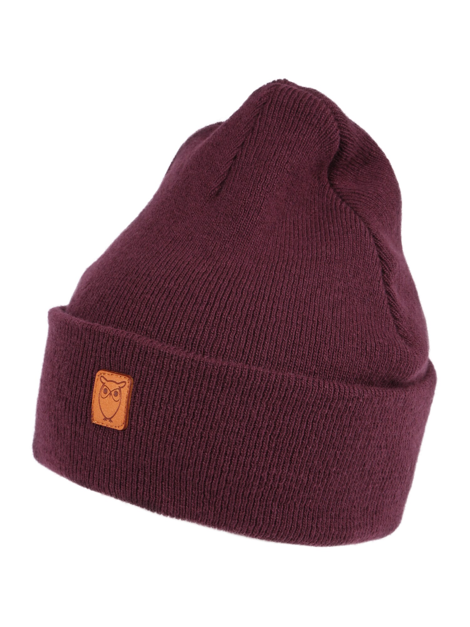 KnowledgeCotton Apparel Mütze Beanie organic wool - GOTS weinrot