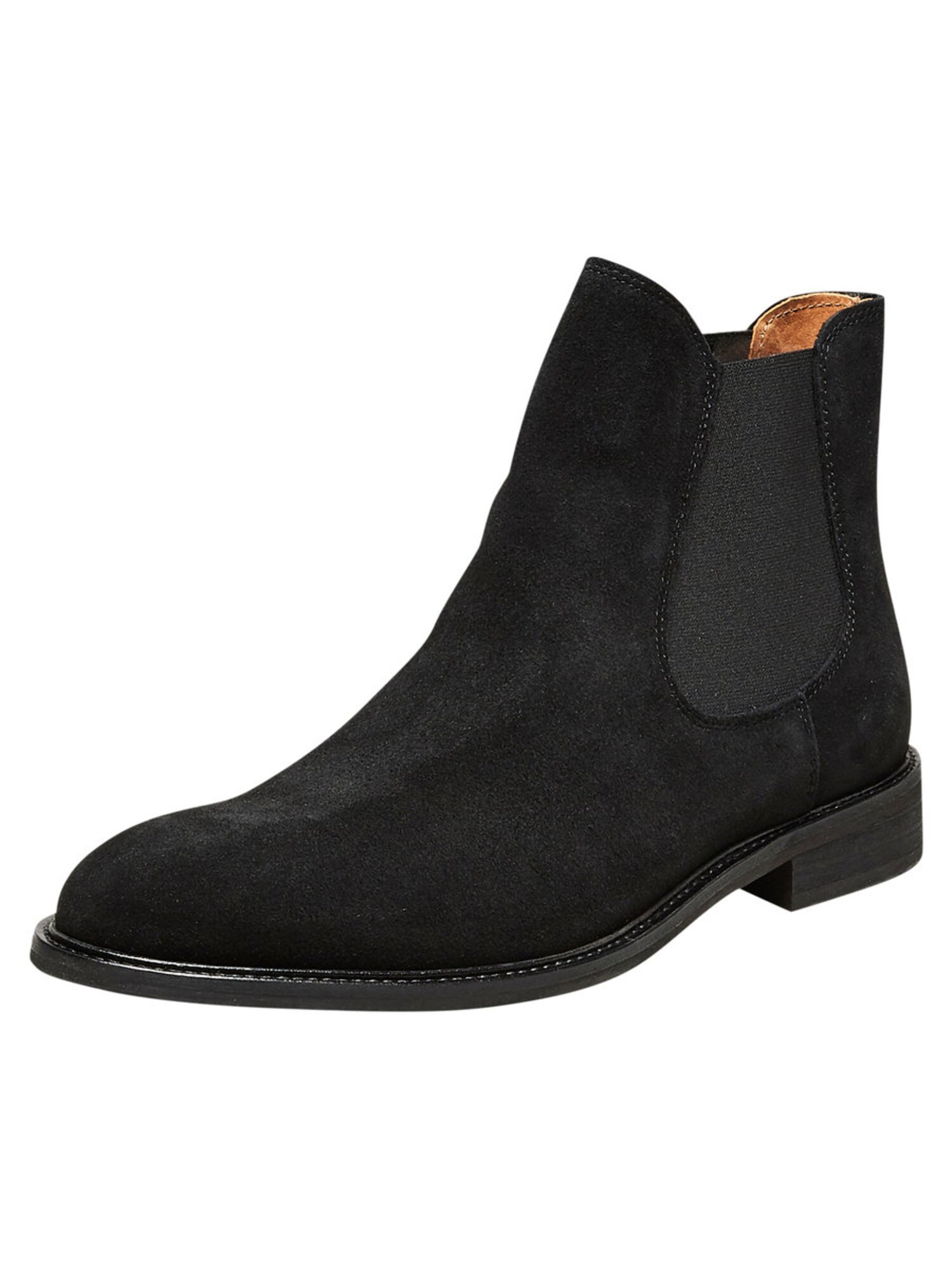 SELECTED HOMME Lederstiefel Chelsea schwarz