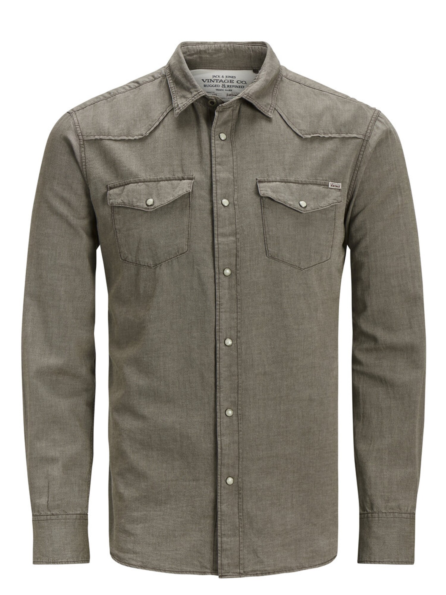JACK & JONES Lässiges Langarmhemd stone