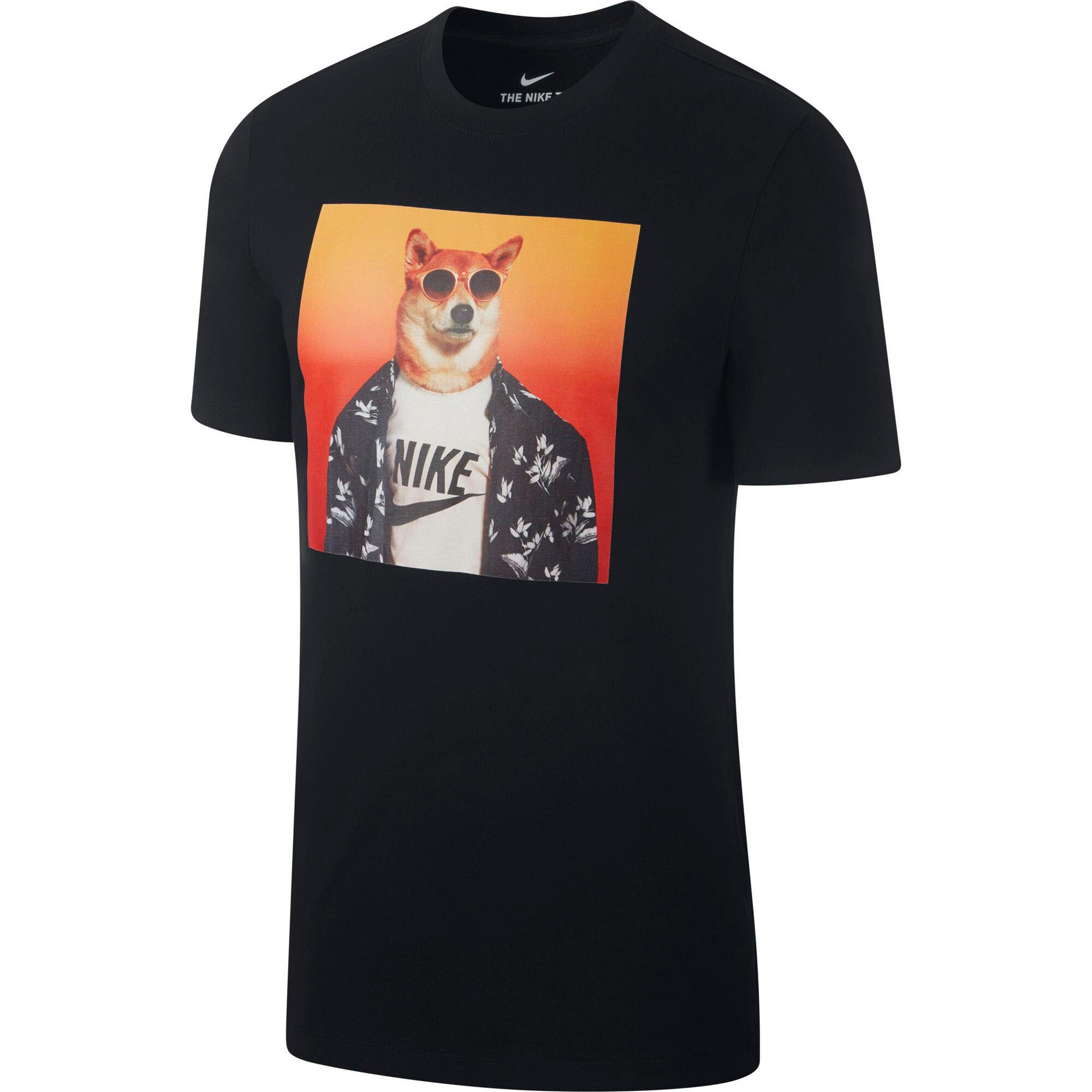 Nike Sportswear T-Shirt ''''NSW'''' orange / schwarz / weiß