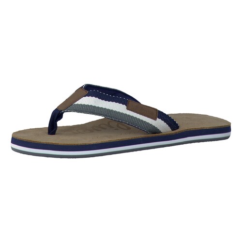 S.Oliver RED LABEL Pantoletten blau / grau / weiß