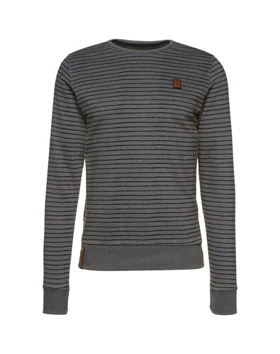 Naketano Male Sweatshirt Indifference Of Good Men II dunkelgrau / schwarz