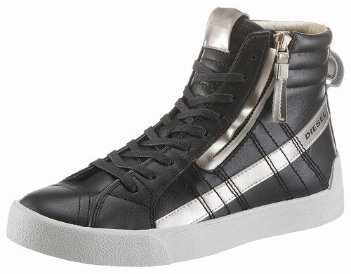 DIESEL Sneaker D-Strings Plus W dunkelbraun / gold