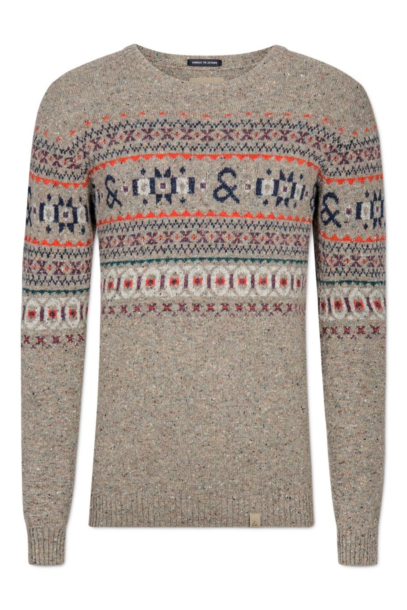 COLOURS & SONS Pullover MASON camel / nachtblau / grün / dunkelorange / rot
