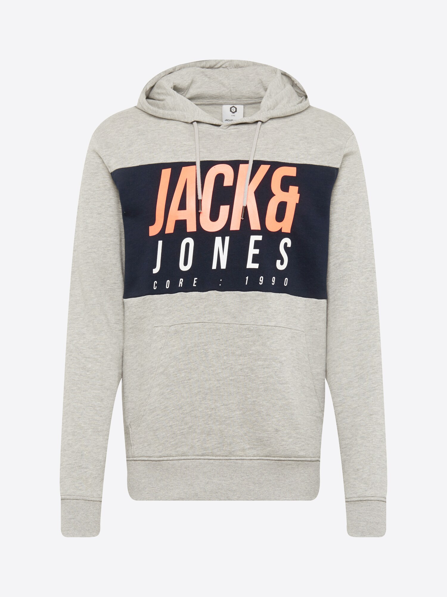 JACK & JONES Sweatshirt ''''JONAH'''' dunkelblau / hellgrau / rot