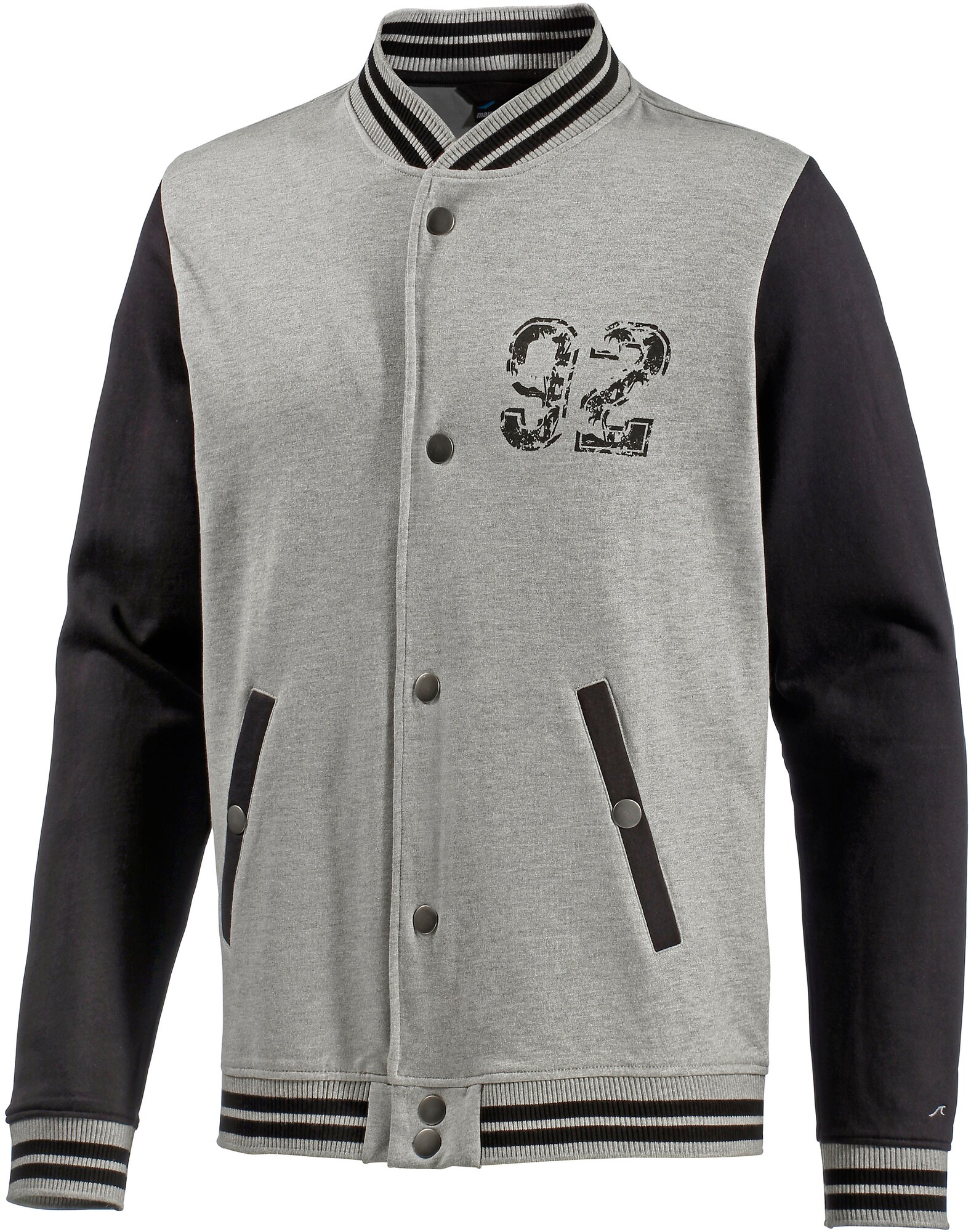MAUI WOWIE Collegejacke Herren grau / schwarz