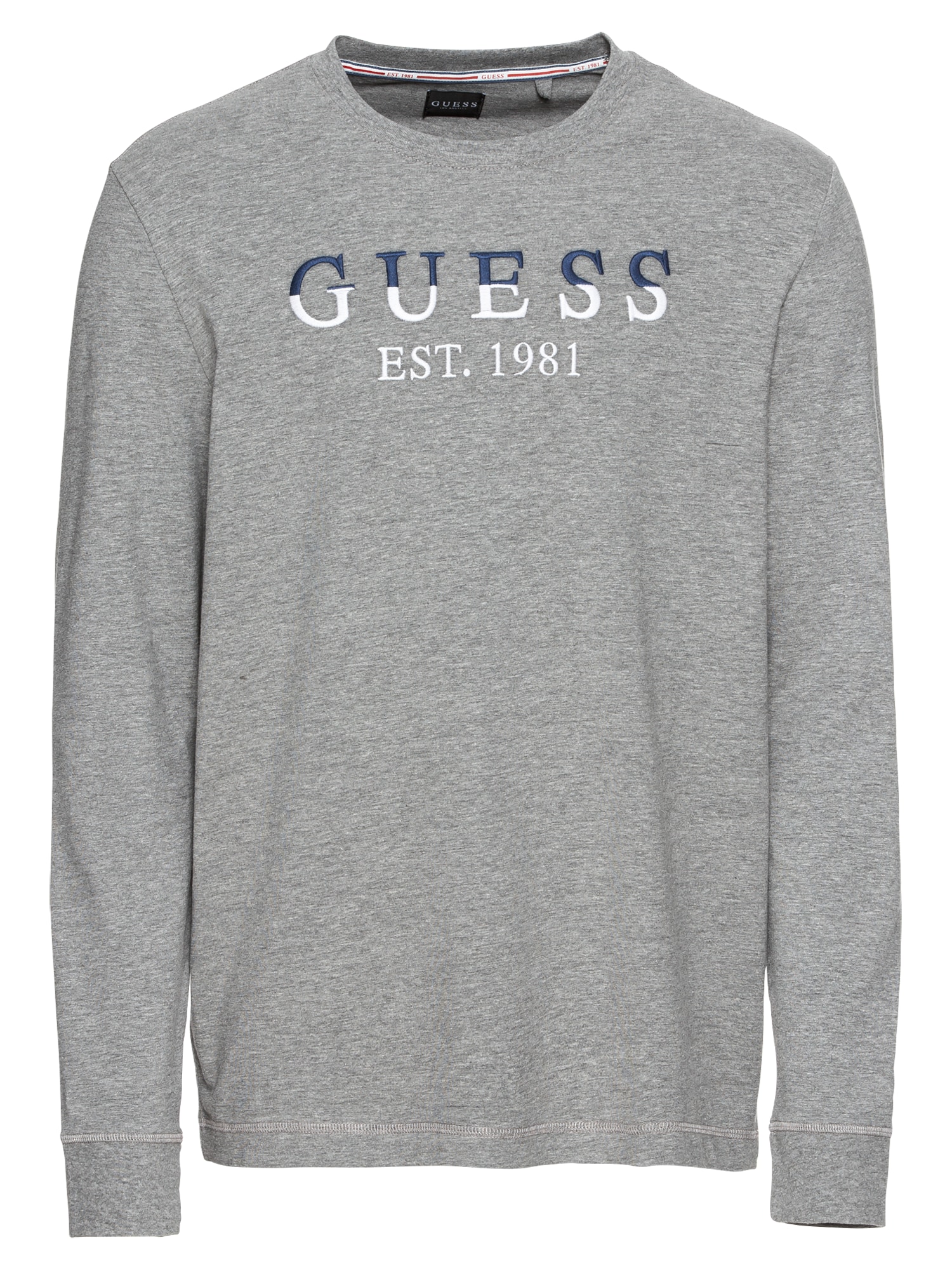 GUESS Langarmshirt ''''Herbert'''' grau