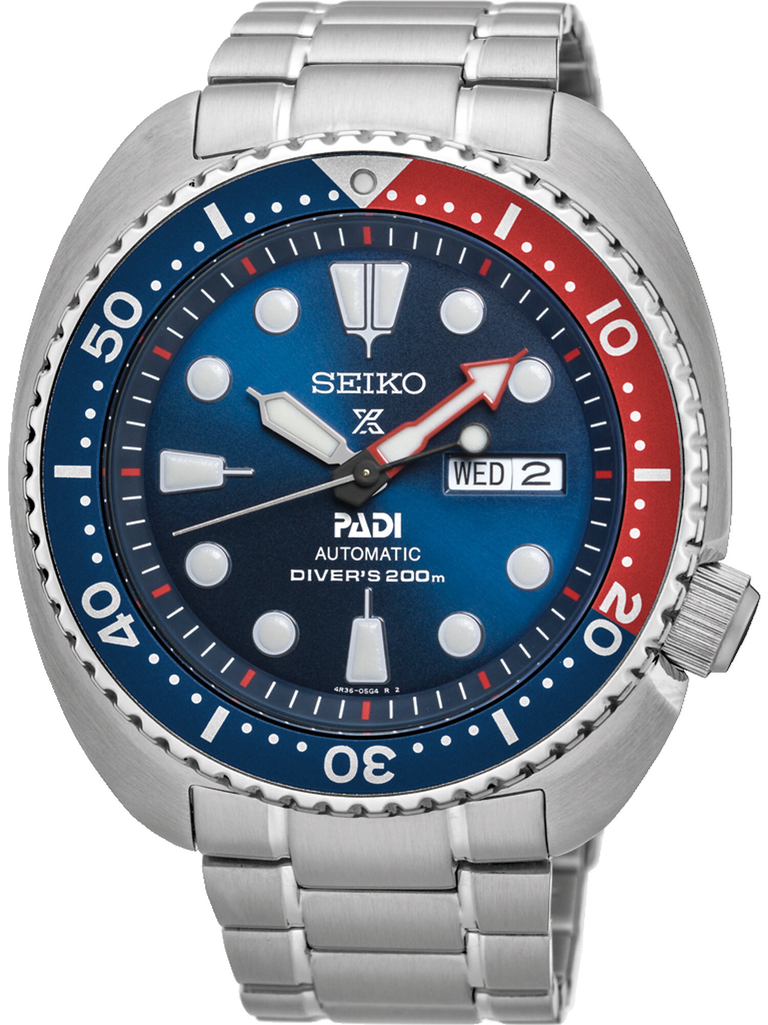 SEIKO Uhr SRPA21K1 himmelblau / grau / rot