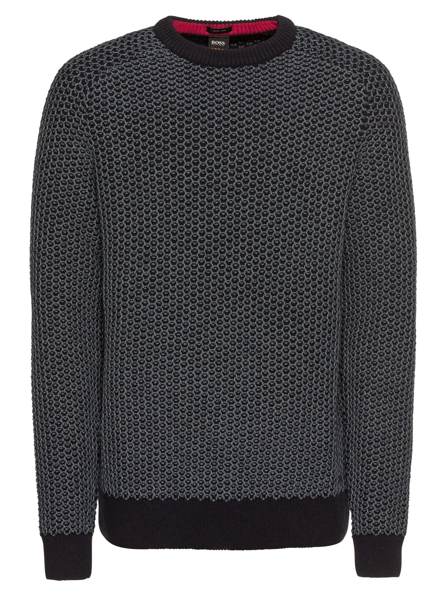 BOSS Strickpullover ''''Kosweris 10210394 01'''' dunkelgrau / schwarz