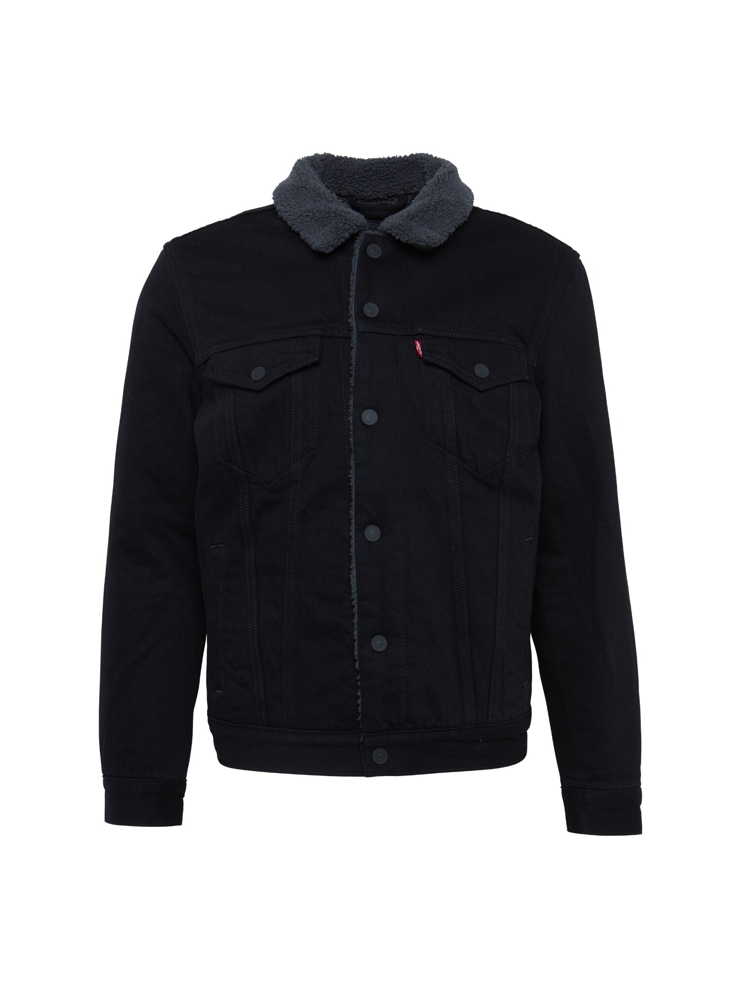 LEVIS Jeansjacke TYPE 3 SHERPA TRUCKER black denim