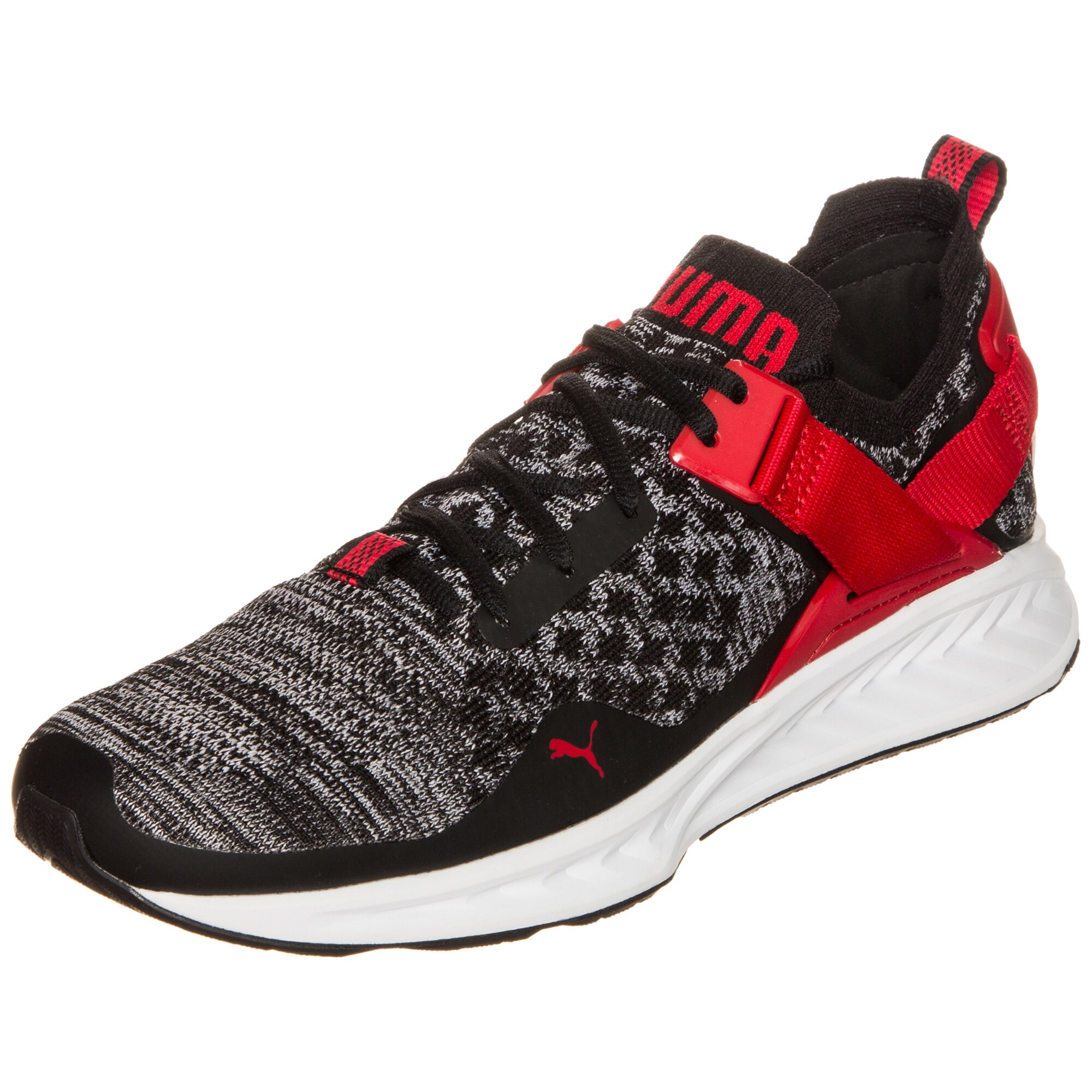 PUMA Sneaker Herren Ignite evoKNIT Lo graumeliert / rot