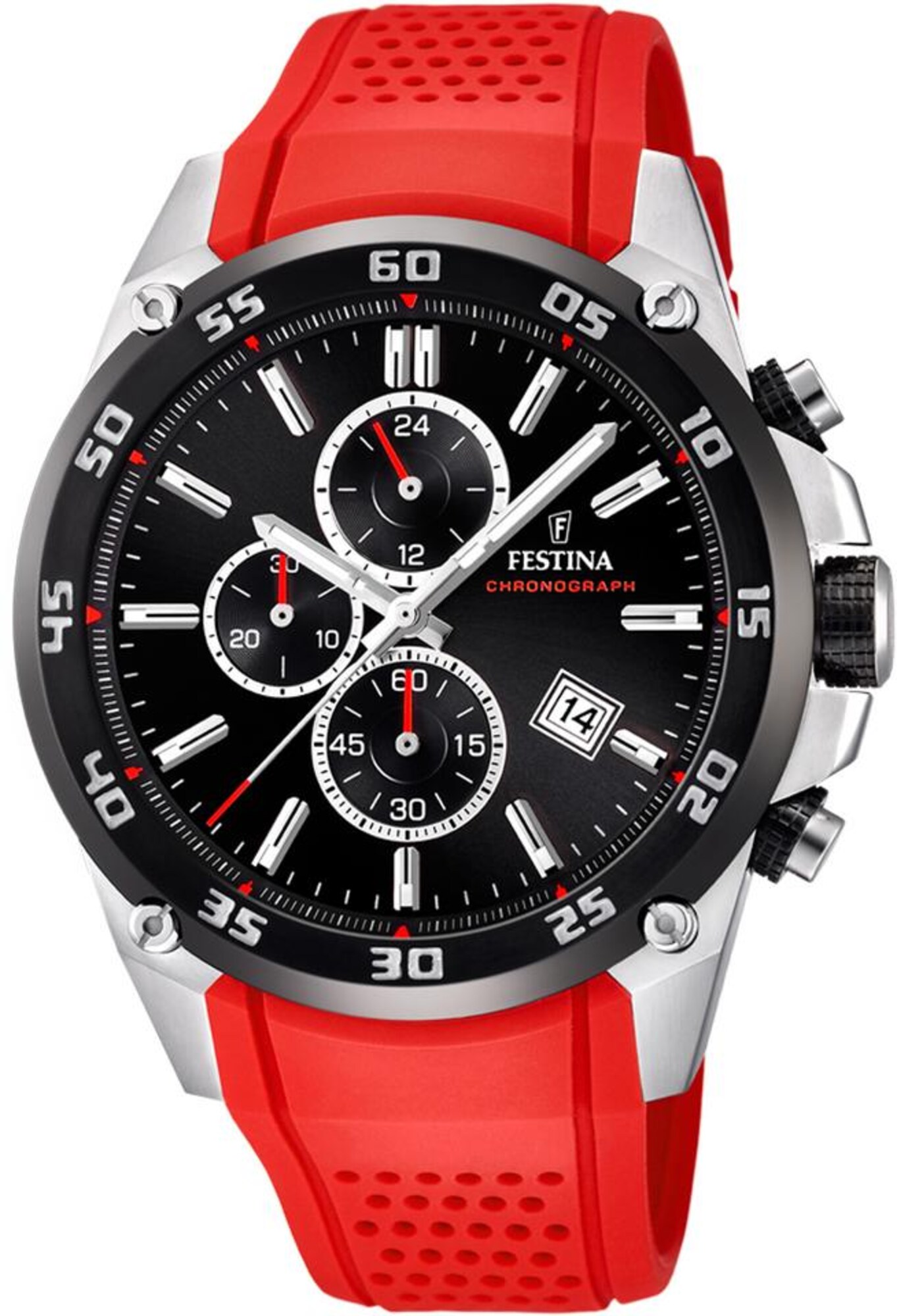 FESTINA Chronograph ''''The Originals'''' rot / schwarz / silber