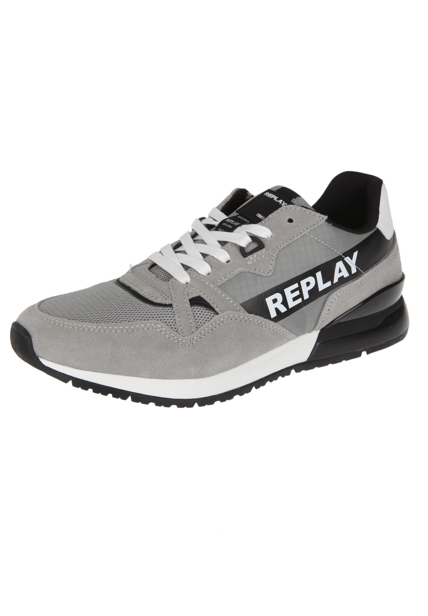REPLAY Sneaker ''''Dawros'''' grau / schwarz / weiß