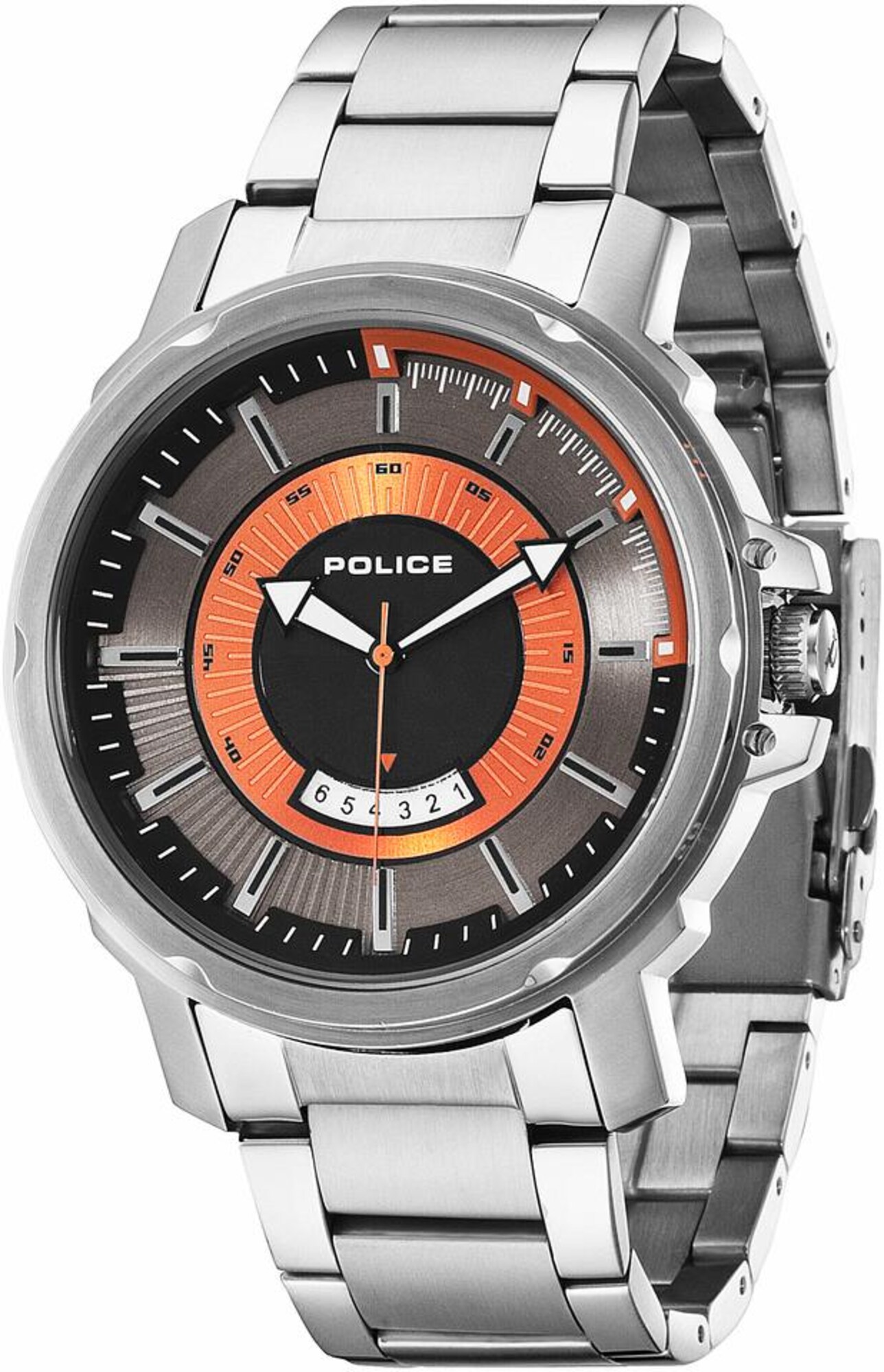 POLICE Quarzuhr TROOPER, PL14382JS.61M orange / silber