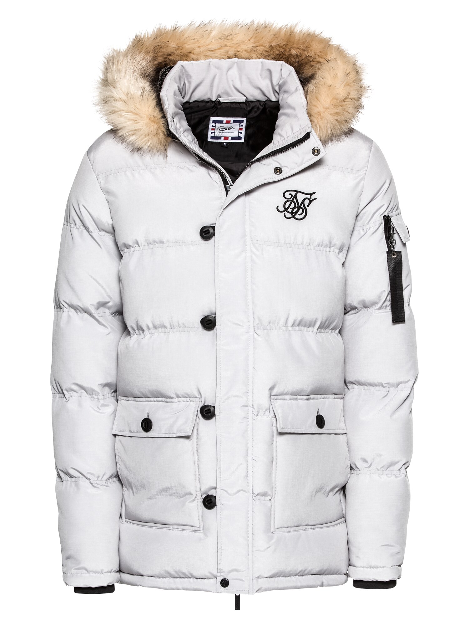 SikSilk Parka ''''siksilk puff parka jacket'''' grau
