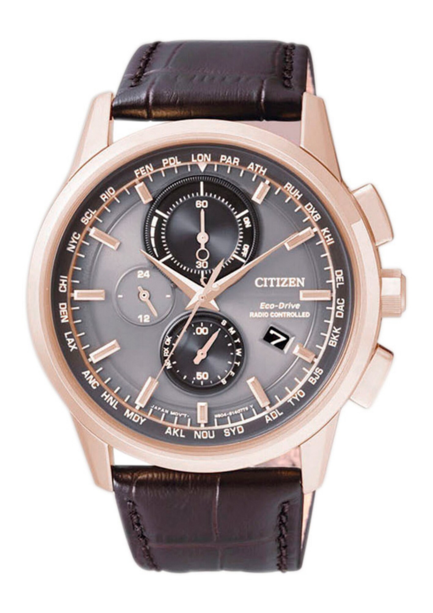 CITIZEN Funkchronograph, ''AT8113-12H'' braun