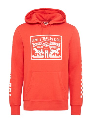 LEVIS Hoodie rot / weiß