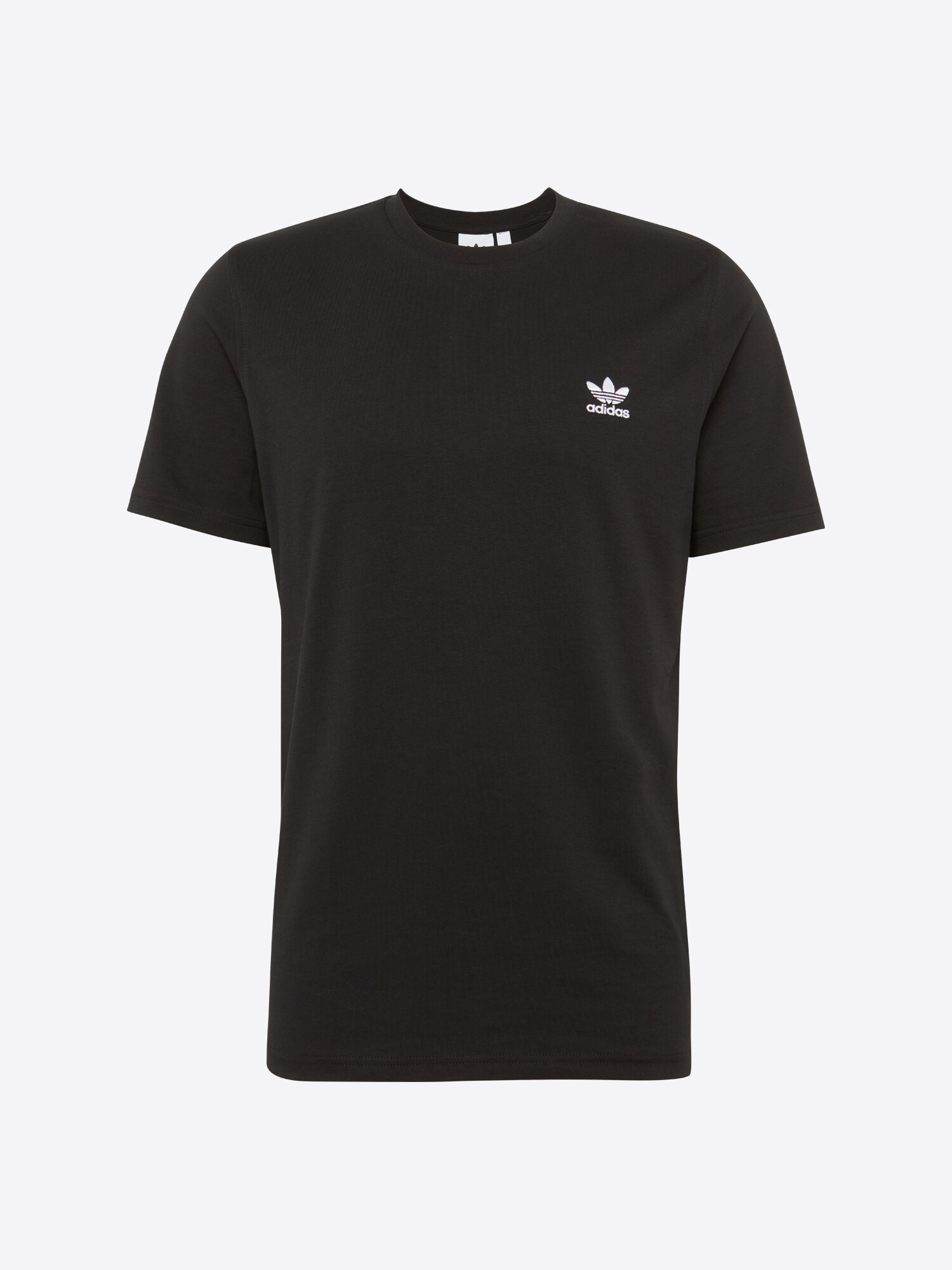 ADIDAS ORIGINALS T-Shirt mit Marken-Stickerei schwarz / weiß