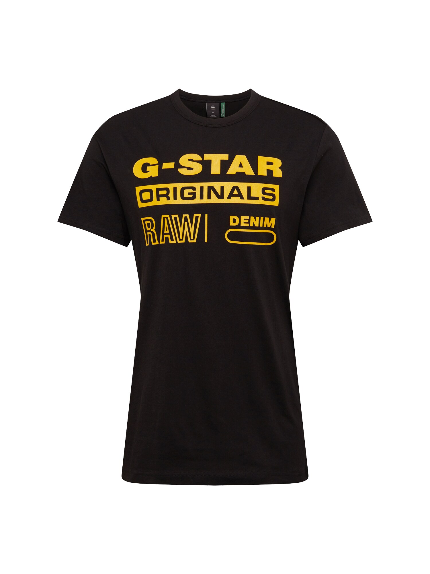 G-STAR RAW Shirt ''''Swando'''' gelb / schwarz