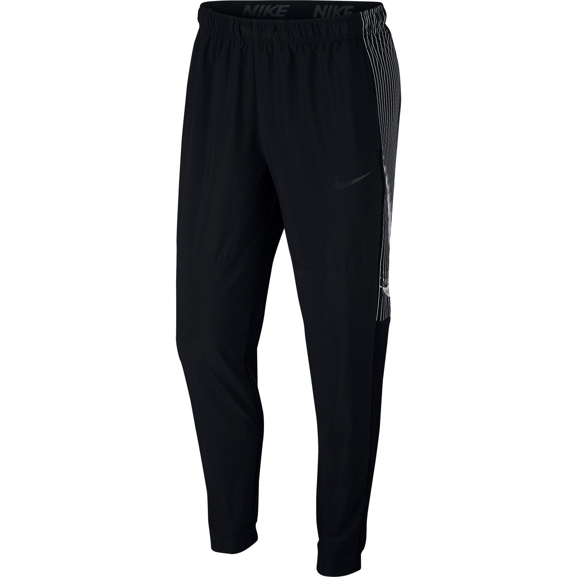 NIKE Funktionshose ''''Dry Taper'''' schwarz / weiß