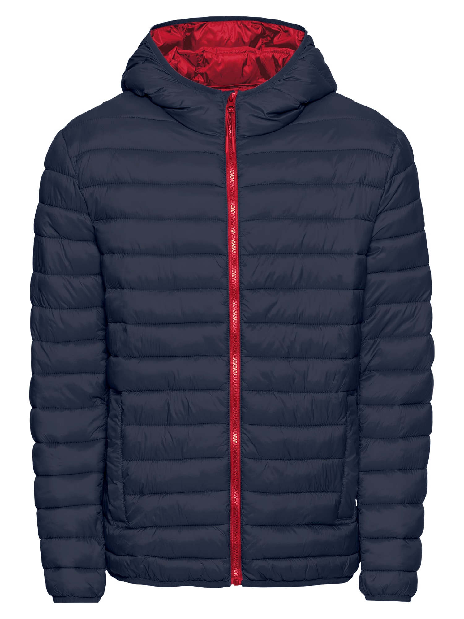 Review Übergangsjacke ''''Solid'''' navy / rot