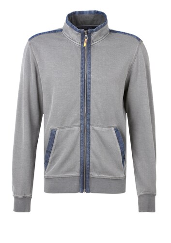 S.Oliver RED LABEL Sweatjacke mit Denim-Details grau