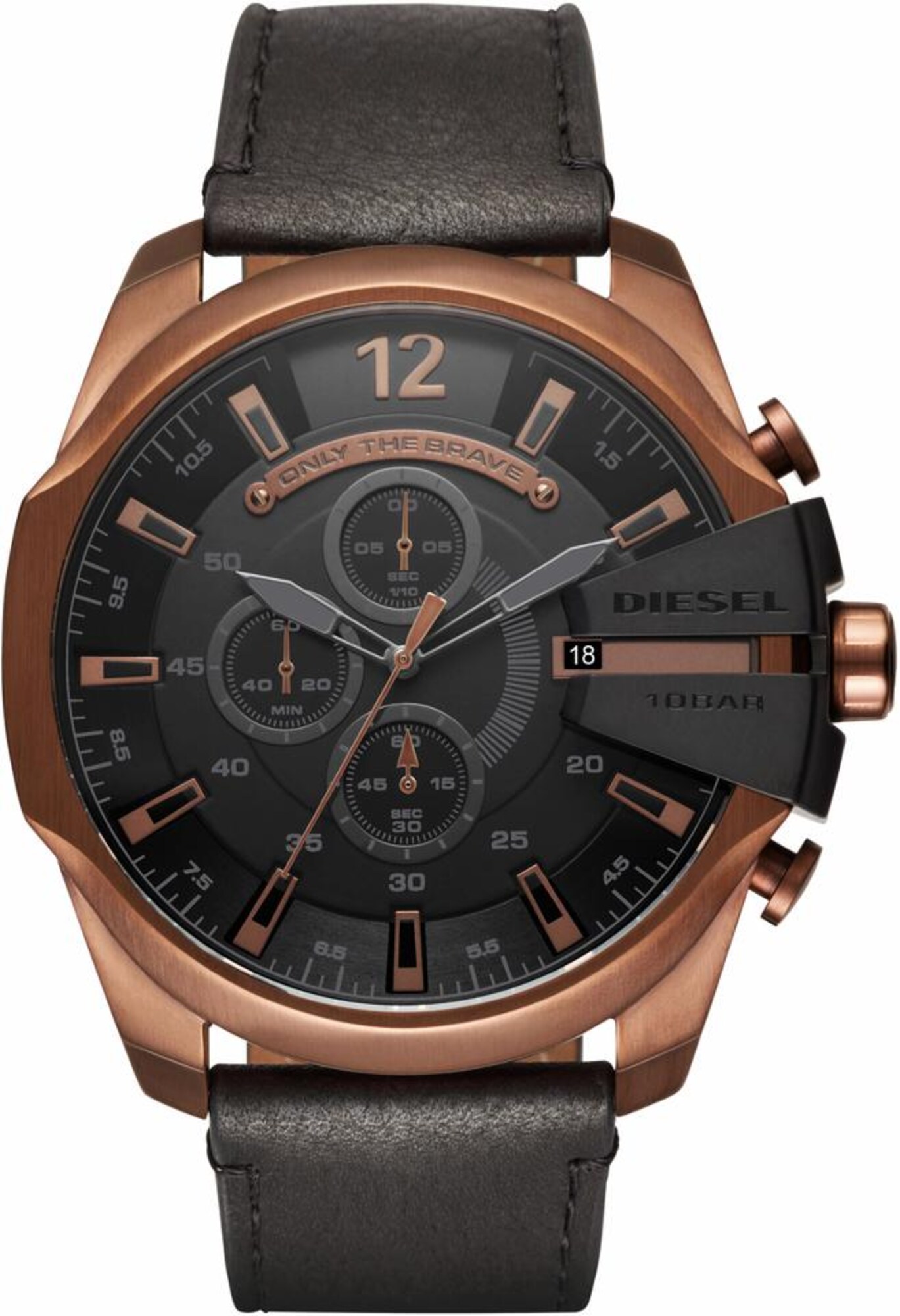 DIESEL Chronograph Mega Chief kupfer / schwarz