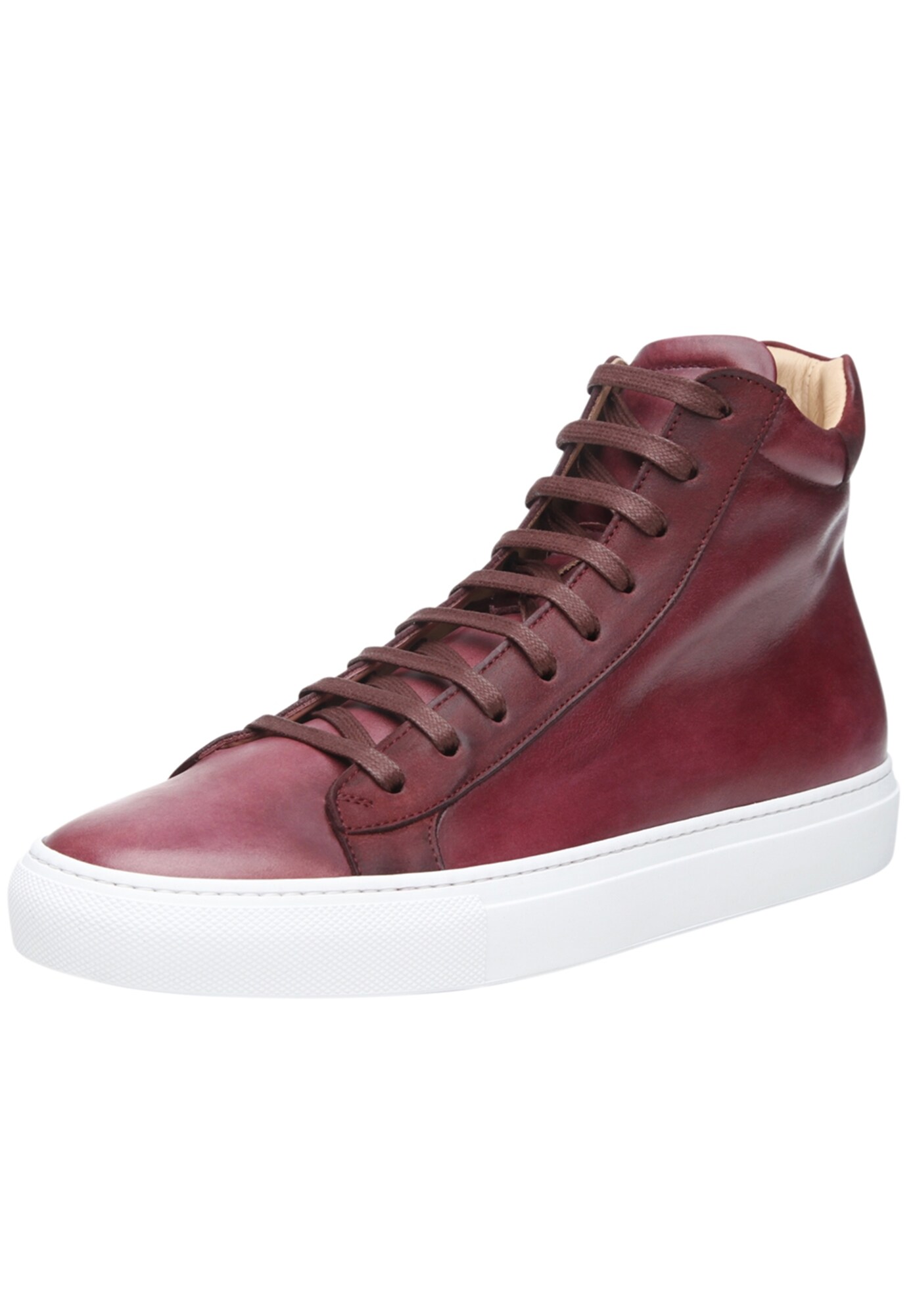 SHOEPASSION Sneaker No. 55 MS dunkelrot / weiß