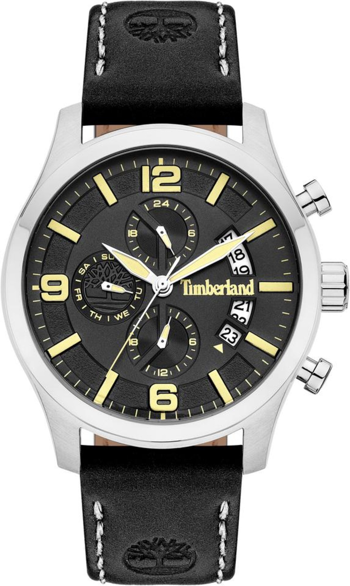 TIMBERLAND Uhr ''''Westbrough TBL15633JS.02'''' pastellgelb / schwarz / silber