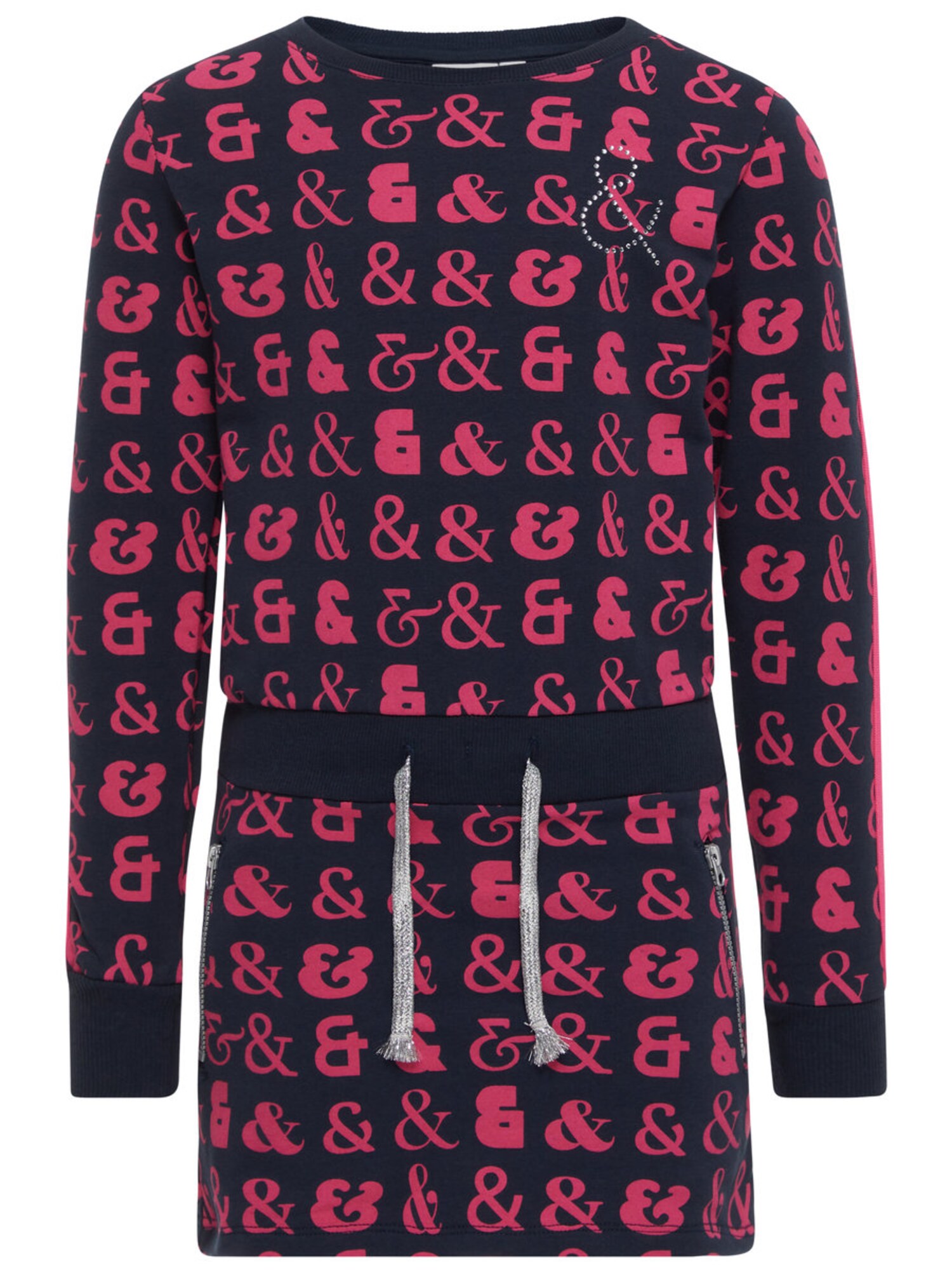 Name it Meisjes Jurk donkerblauw / pink