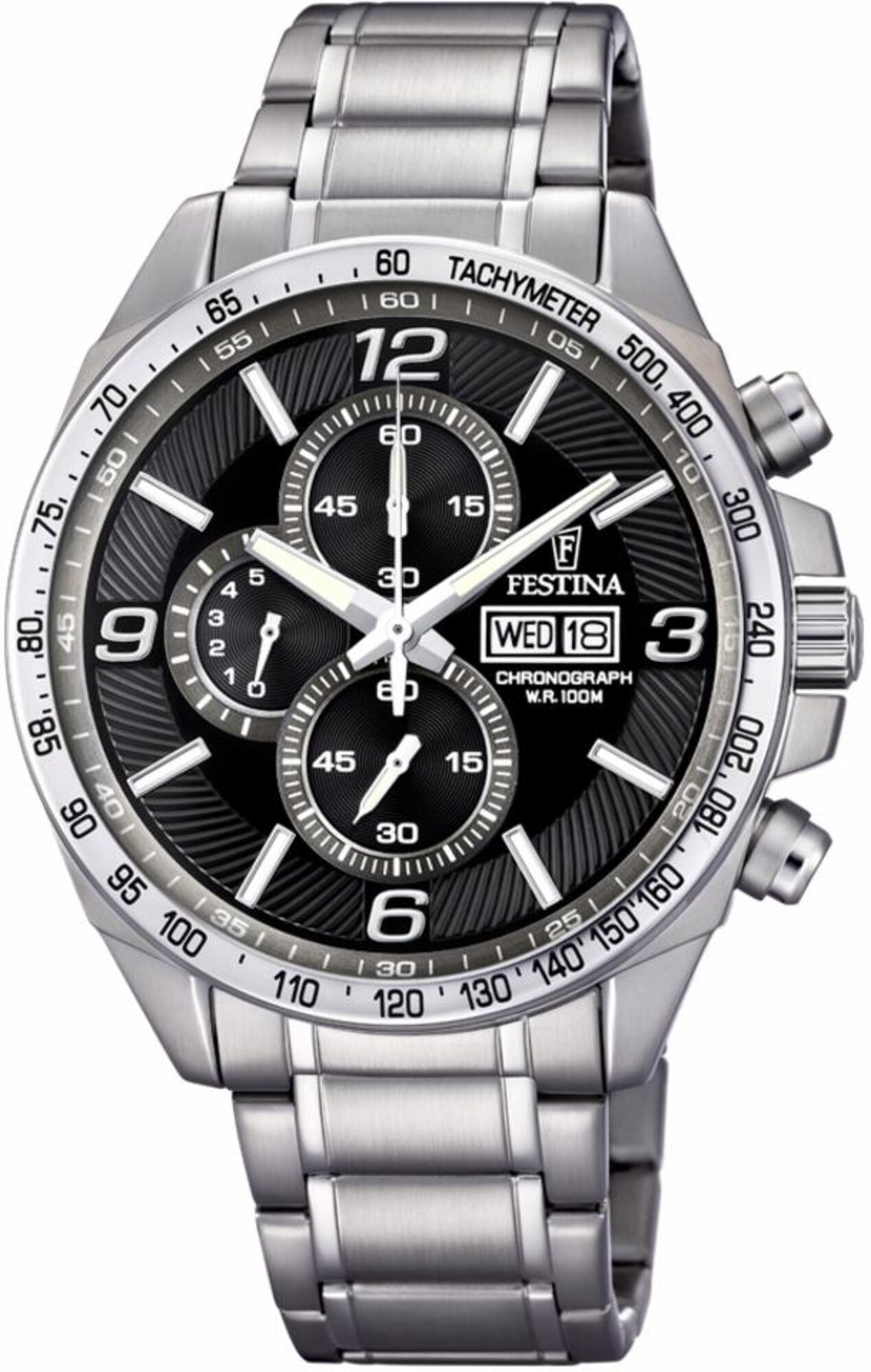 FESTINA »Timeless Chronograph, F6861/4« schwarz / silber