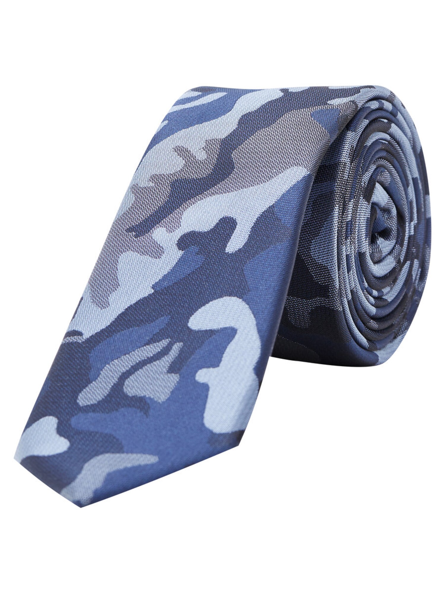 JACK & JONES Krawatte Camo blau