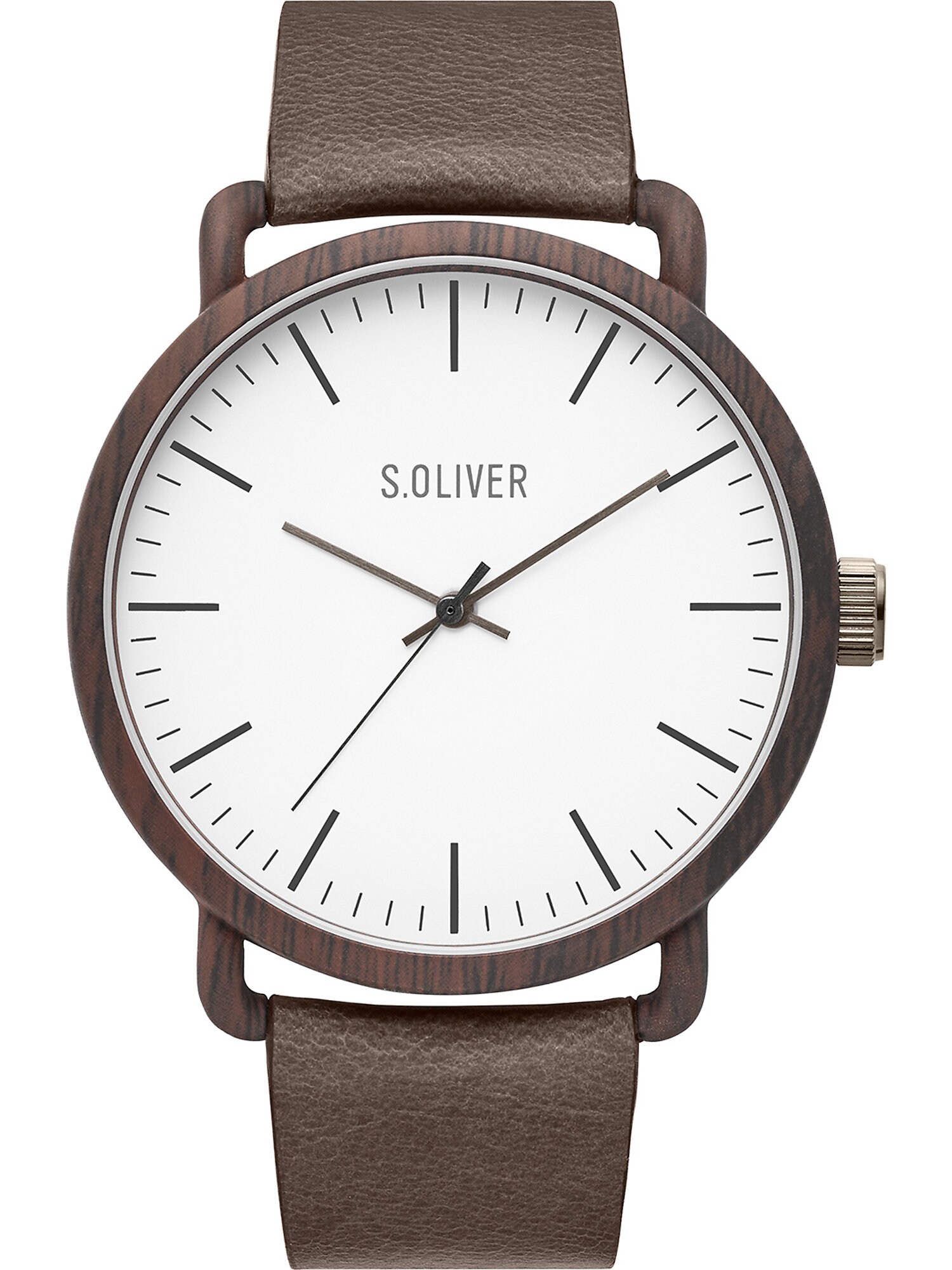 S.Oliver Uhr ''''SO-3751-LQ'''' braun / weiß