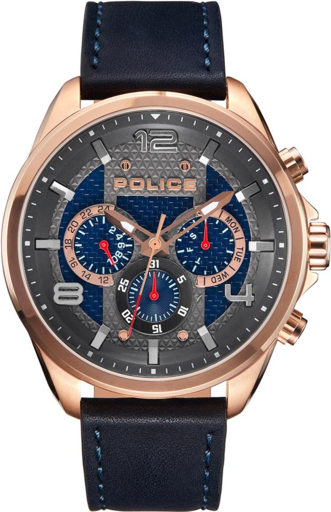 POLICE Uhr ''''Durdle, PL15658JSR.03'''' nachtblau / rosegold